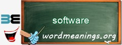 WordMeaning blackboard for software